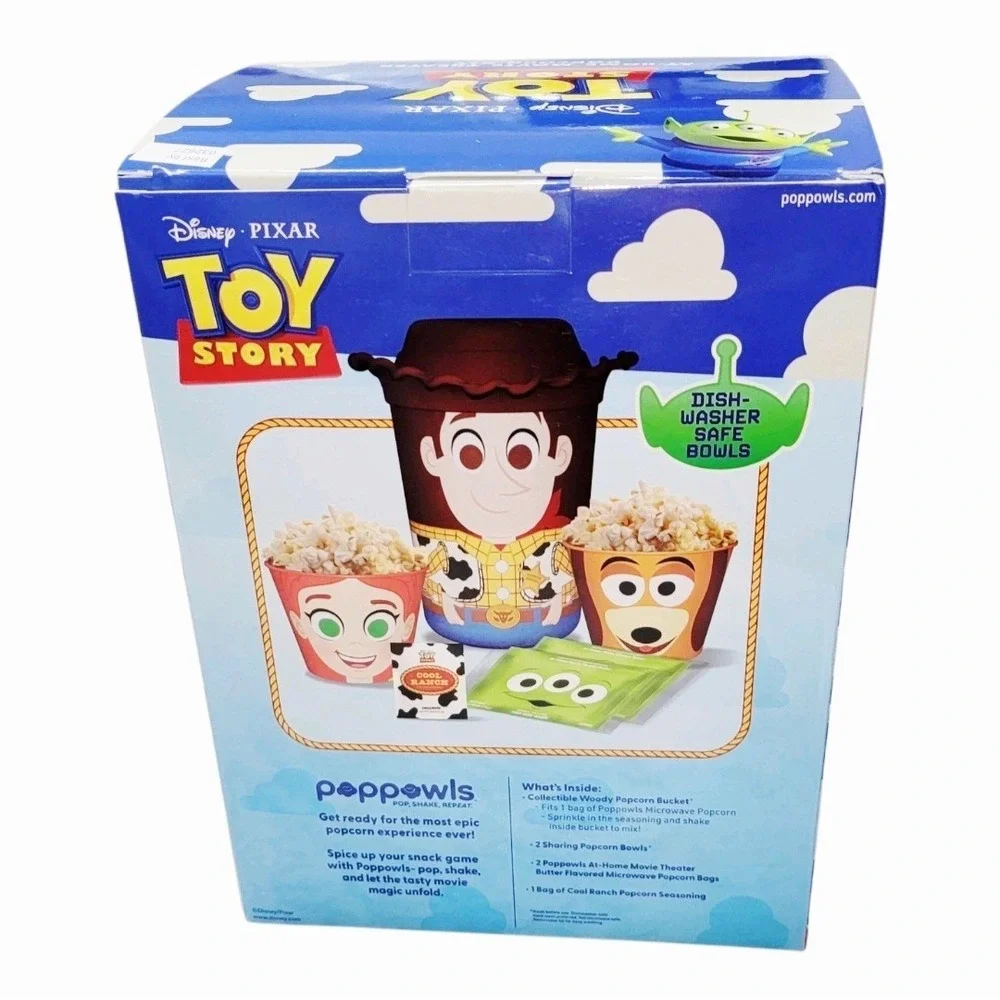 Disney Pixar Toy Story Popowls Popcorn Kit Jessie Woody Buzz Lightyear New